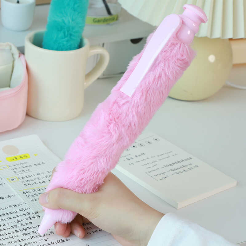 Giant Plush Ballpoint Pen Oversize Big Writing Novelty Toy Huge Fun Soft Pen Plush Giant Stationery Best Seller Fun Gift for Kids Teens Adults School Office Desk Accessory Cute Collectible Neutral Color Pen