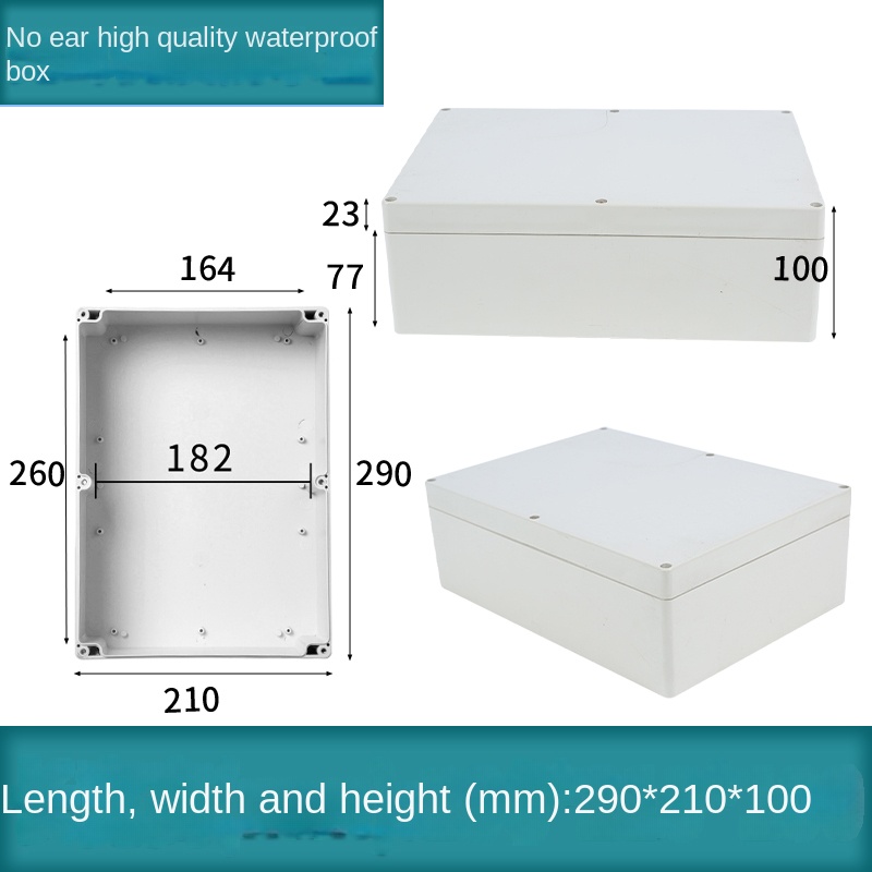 Vỏ Nhựa Chống Nước 290x210x100 mm | Kehua F-type Xám Công Nghiệp IP65 Hộp Tủ Điều Khiển Tự Động Hóa Công Nghiệp