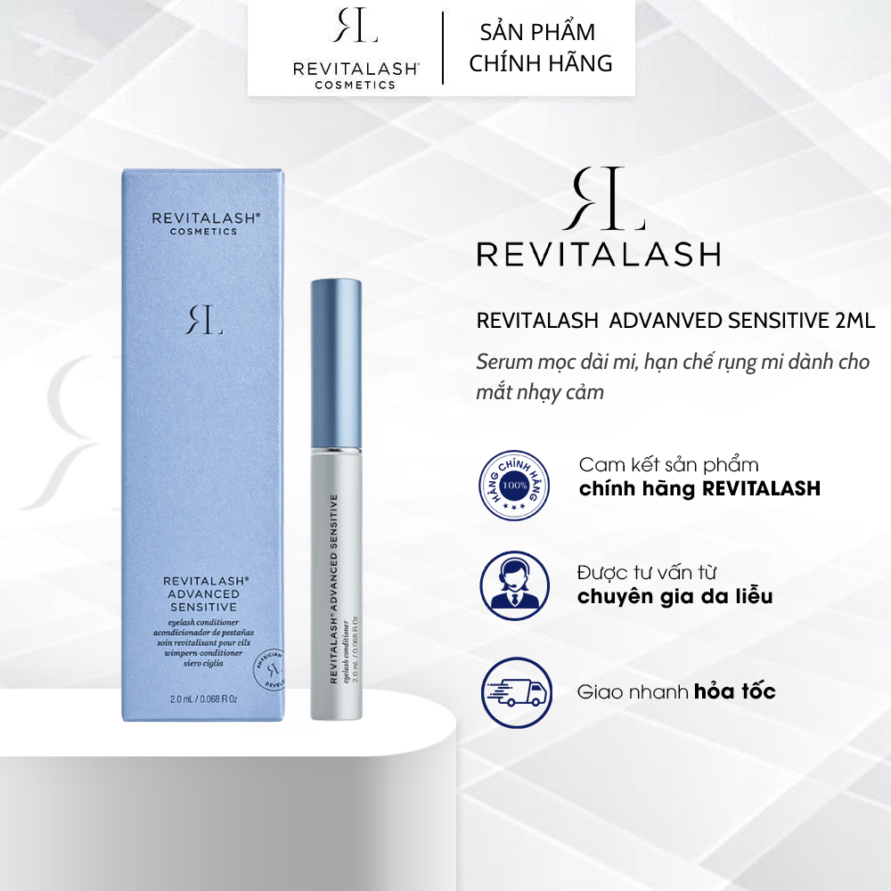 Serum dưỡng dài mi dành cho mắt nhạy cảm RevitaLash Advanced Sensitive 2ml