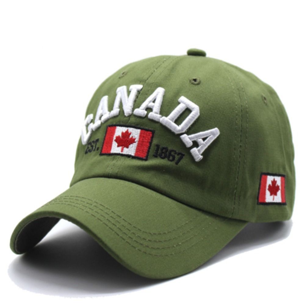SHOWRO Embroidery Baseball Cap Cotton I Love Canada Dad Hat Fashion Flag Printed Casual Hats - 5