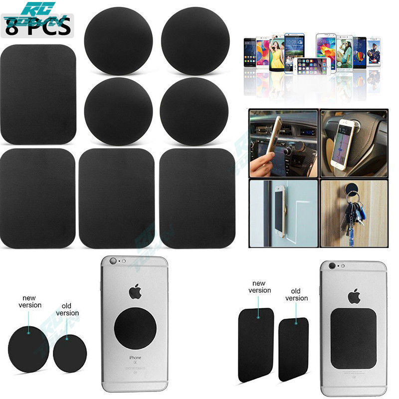 2024New!8 Pcs Magnetic Metal Plates Sticker for Smart Phones Matte Black ราคา 36 บาท*ส่งฟรี