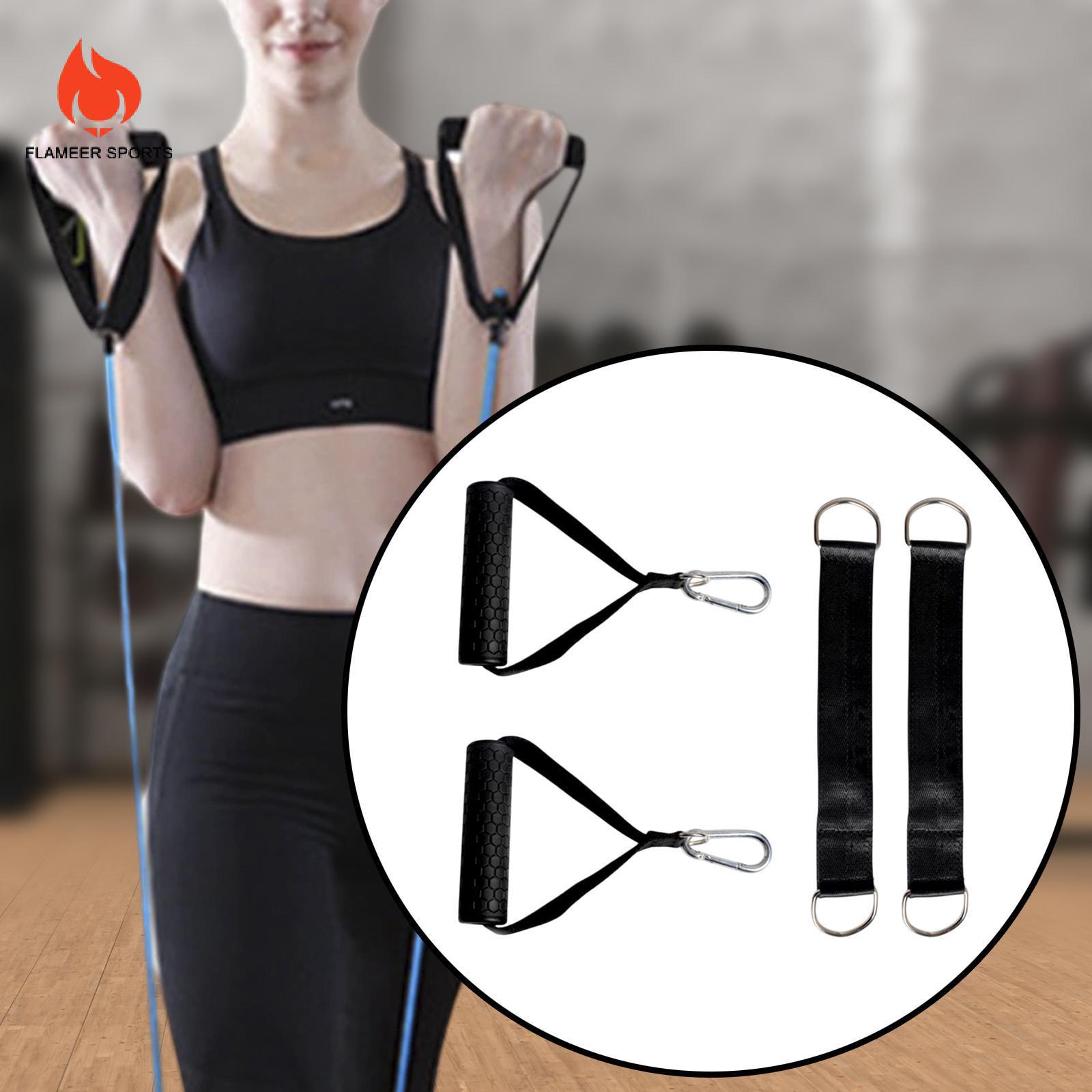 Flameer Cáp xử lý cáp Máy tập tin đính kèm Grips thoải mái chống trượt băng tập đàn hồi xử lý cho tập thể dục Workout thể hình