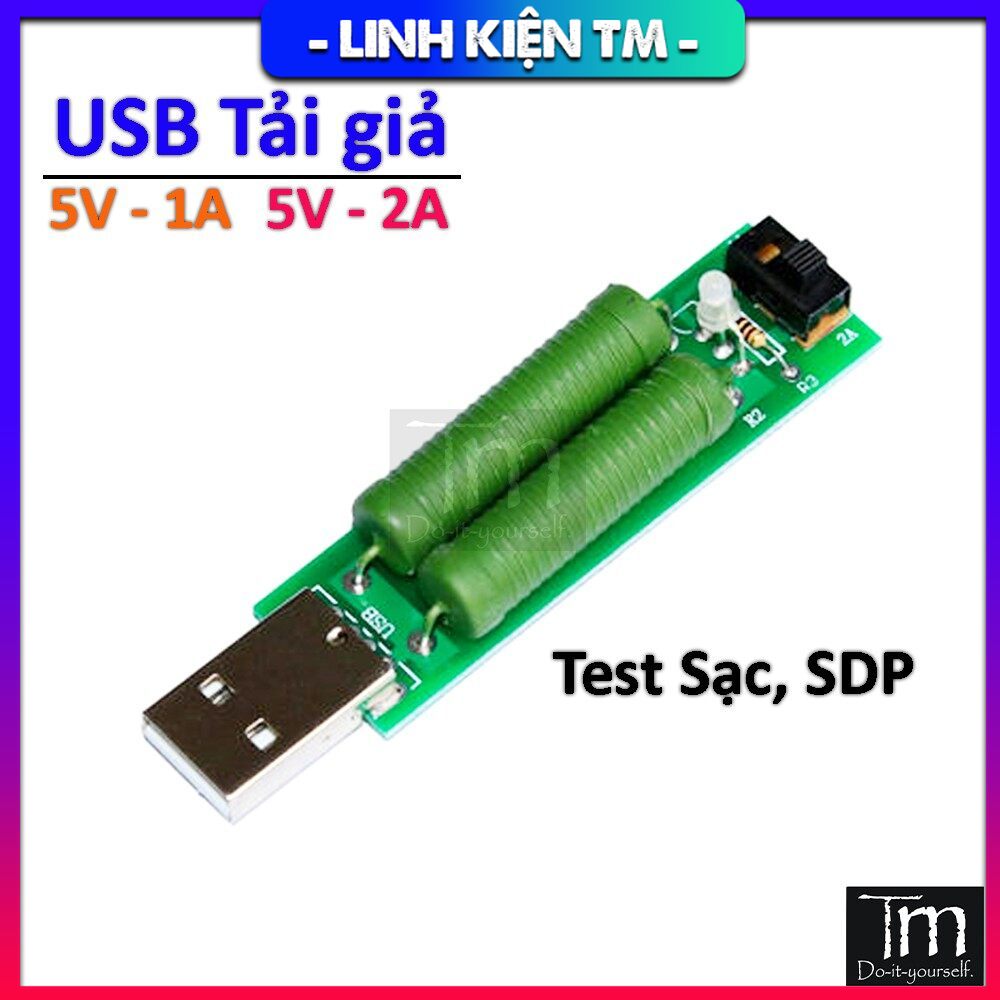 Tải giả usb 5v 1a-2a kiểm tra sạc - sdp