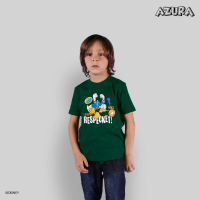 Azura Tshirt Disney Original Mickey And Friend I Demand Respecket ! Glow Hijau Botol Anak