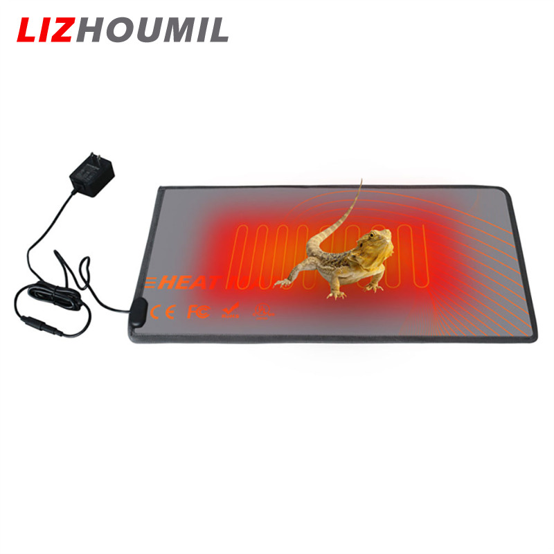 LIZHOUMIL Reptile Heating Mat, Waterproof Pet Heating Pad With Adapter, Under Tank Heater, Terrarium Heating Mat For Amphibians Small Animals Seeding ราคา 859 บาท*ส่งฟรี