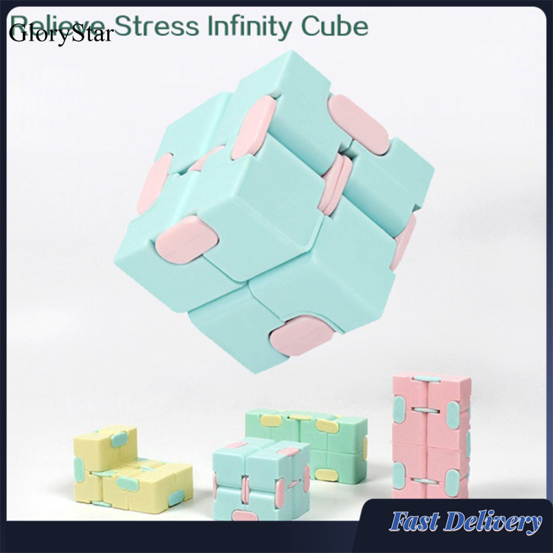 GloryStar Plastic 4cm Stress Reliever Pocket Cube Infinite Magic Cube Gift