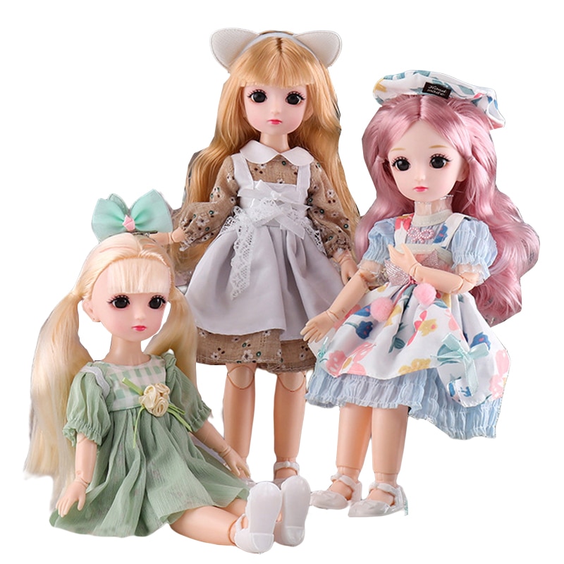 Búp bê công chúa 30cm mới (tùy chọn B) hoặc mặc quần áo (tùy chọn A) Phụ kiện 1/6 Búp bê Khớp cầu đồ chơi Quà tặng sinh nhật cho bé gái