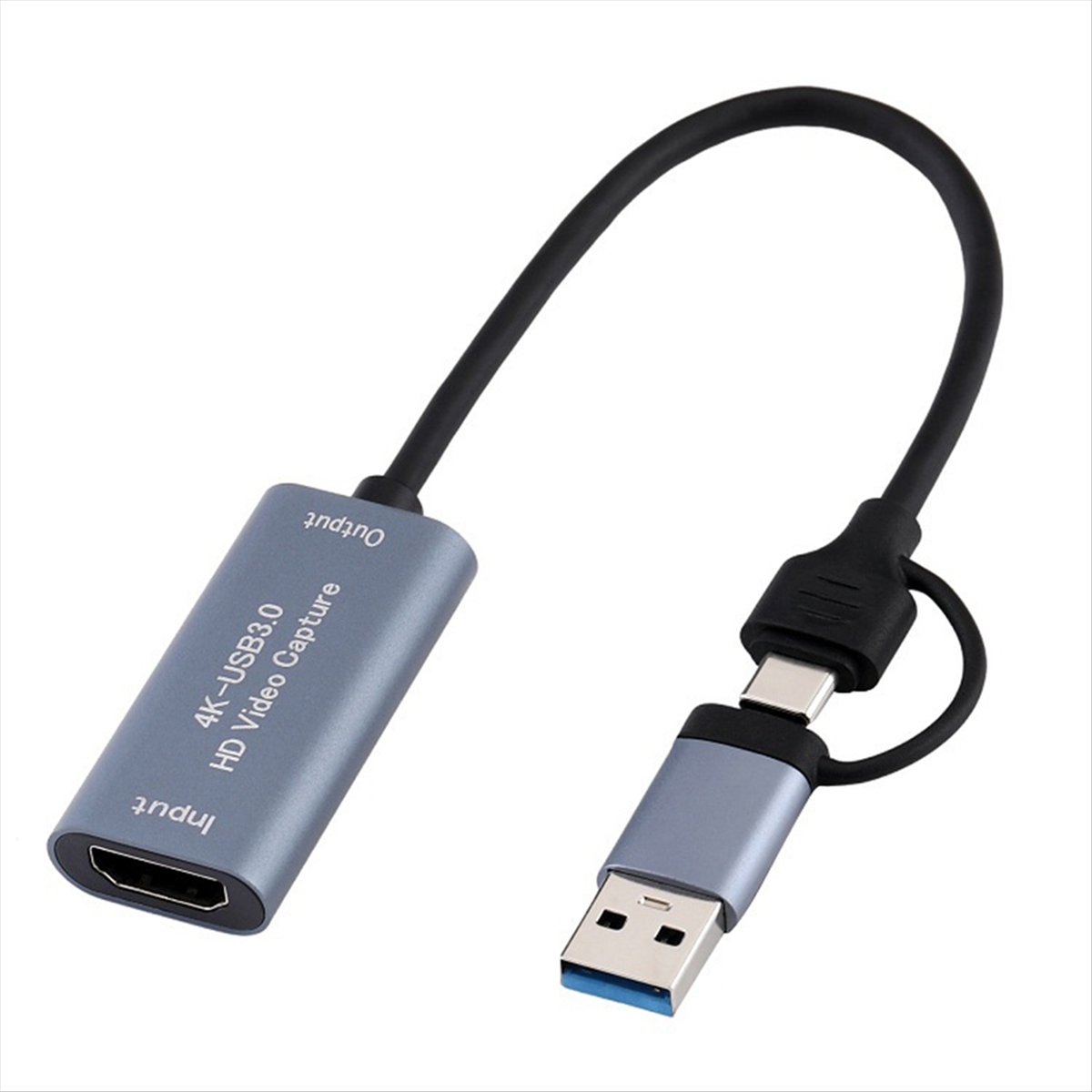 USB3.0 Video Capture Card 4K -Compatible to USB Type C for Gaming Live Streaming