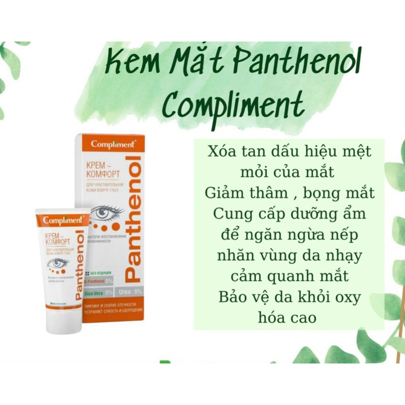 Kem mắt Compliment Panthenol giảm thâm bọng nhăn mắt