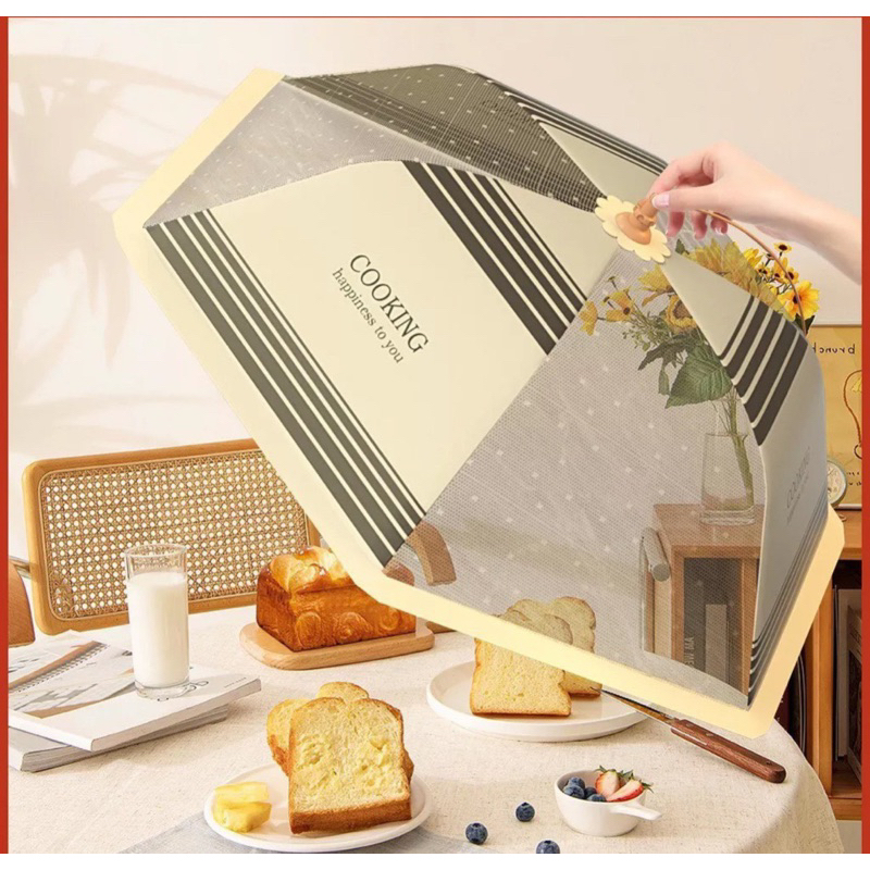 Lồng Bàn Lưới Thoáng Khí Gấp Gọn Chống Bụi Côn Trùng Tiện Lợi Mới 2023