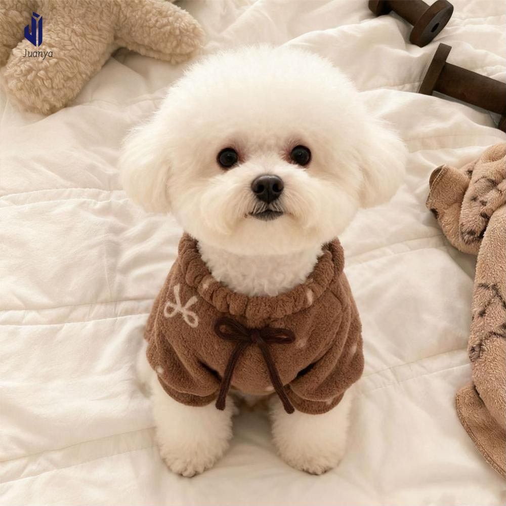 Juanya mùa thu và mùa đông đồ ngủ cho chó Áo len hoodie Chó mèo Pet tình yêu quần áo ấm Thiết kế quần áo cho chó cho chó trung bình nhỏ