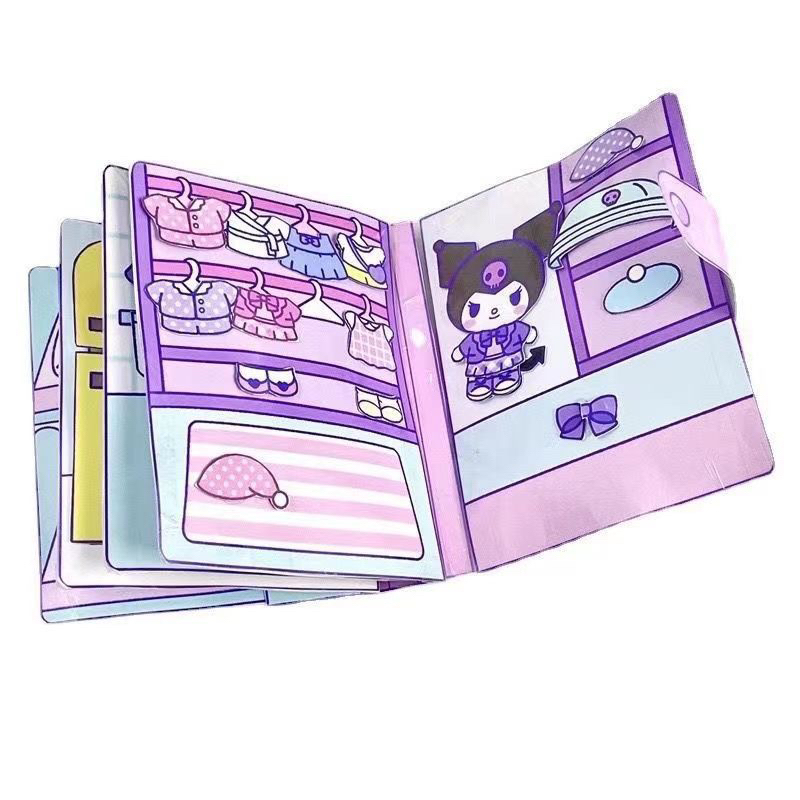 Combo 9 Chủ Đề Quiet Book Busy Book DIY Hình Dán Thủ Công Bận Rộn Cho Bé Rèn Luyện Khéo Léo Hình Dán Hoạt Hình Kuromi