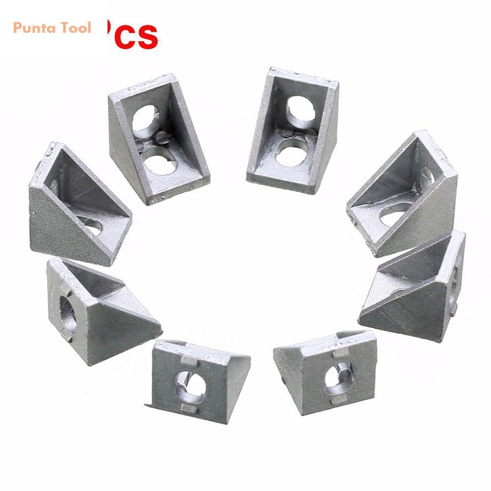 PUNTA Năm 2020 20x20x17mm Bạc Nhôm Bộ định tuyến cho 20mm Đúc rắn Dấu ngoặc nhọn Phun ra dấu ngoặc