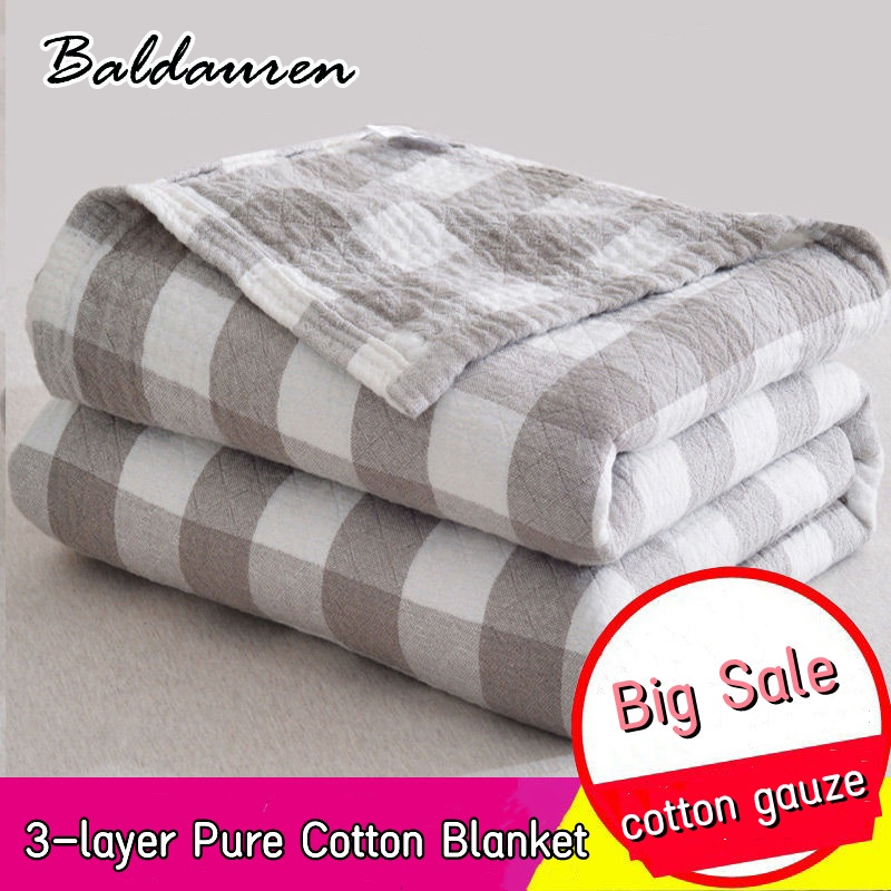 BALDAUREN [รหัส CLS2404A ส่วนลด30K เดี่ยว150K] ผ้าห่มเดี่ยว/คู่ผ้าฝ้ายบางฤดูร้อนสบาย ราคา 395 บาท*ส่งฟรี