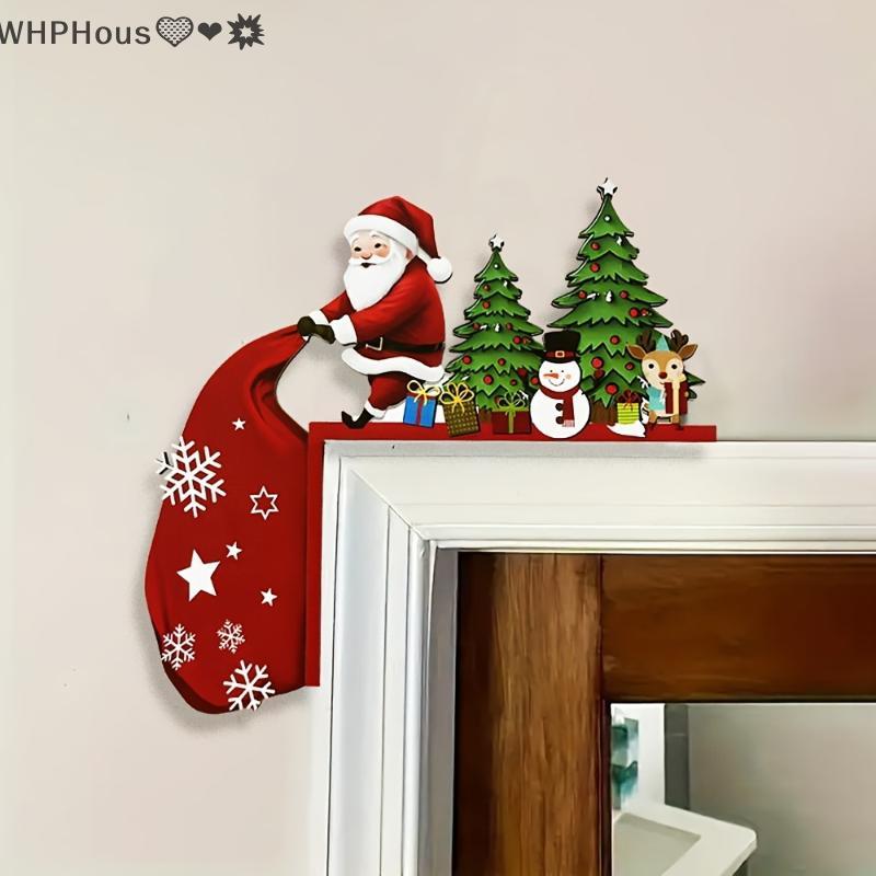 WP💓💛💖 Christmas Door Frame Decoration Merry Christmas Decoration For Home 2025 Pendant Xmas Wood Ornaments Navidad Natal New Year Gift Presyo 128 Piso*Libreng Shipping