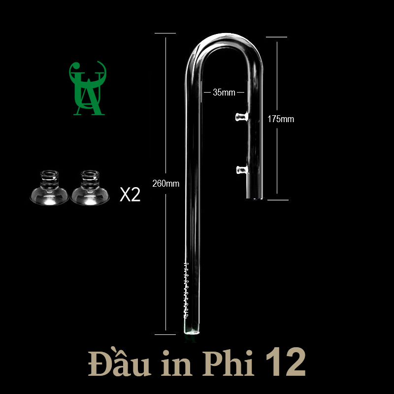 In Out fi16  fi12 lọc váng xoay | Bộ in out bể thủy sinh bằng thuỷ tinh