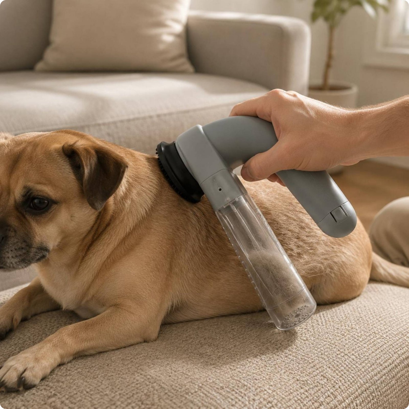 Portable Pet Grooming Vacuum 2-in-1 Cordless Pet Grooming Vacuum Easy to Clean Hair Remover Rechargeable for Home