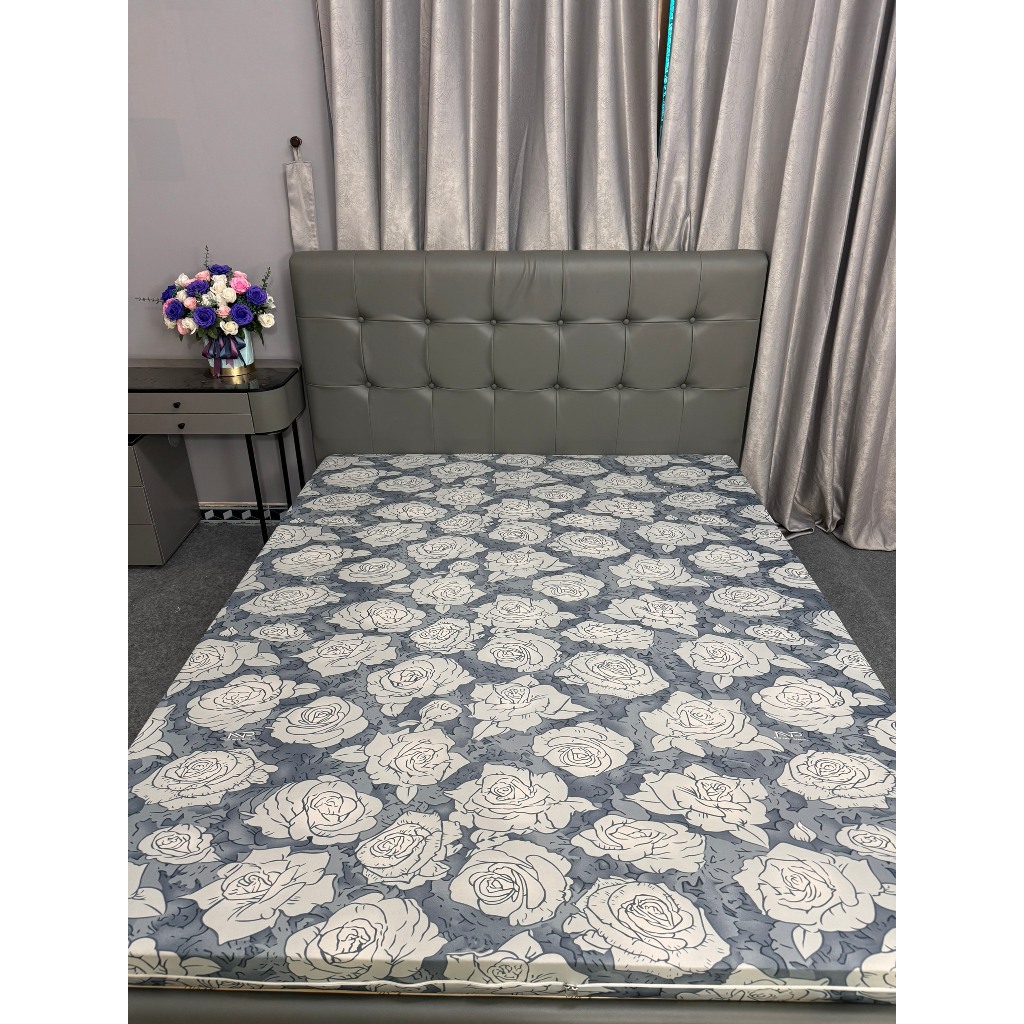 Áo Bọc Nệm 2 Mặt Có Khoá Kéo Vải Thun Silk Lạnh Cao Cấp