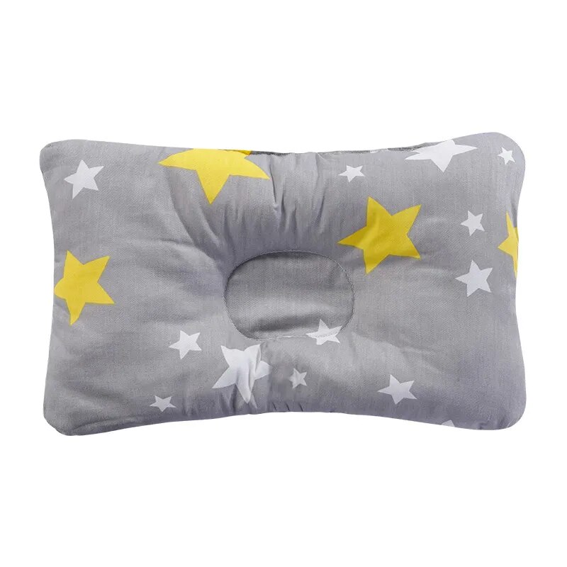Baby Pillow Infant Newborn Sleep Support Concave Cartoon Pillow Printed