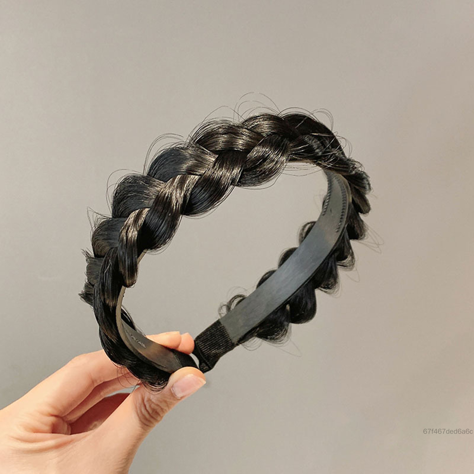 Women Headband Fishbone Braid Wig with Tooth Head Non-slip Headband Headdress Hairpin Headband Women Girl Beauty Accessory DFR-VN