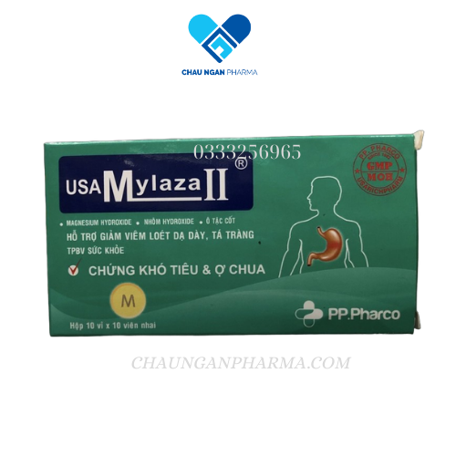 Viên tiêu hóa USAMYLAZA II - Hỗ trợ giảm acid dịch vị - giúp giảm bị viêm loét dạ dày - tá tràng - Châu Ngân Pharma