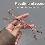 Fashion Anti Blue Light Reading Glasses for Women, Large Frame