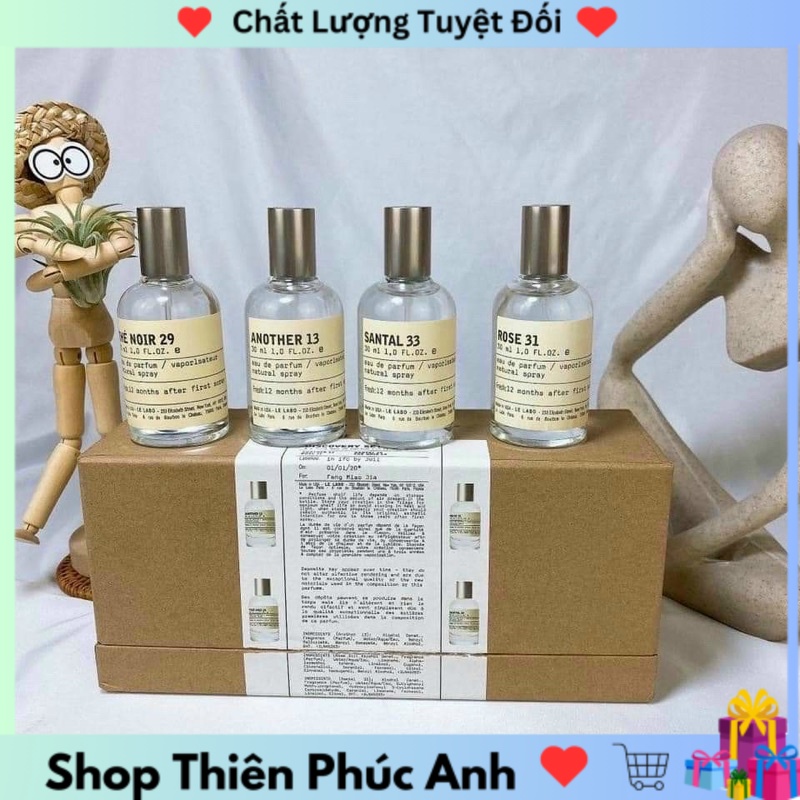 Set nước hoa le labo 4 chai - 30ml x 4 mùi số 13.29.31.33 mùi hot trend lelabo sang trọng , quý phái