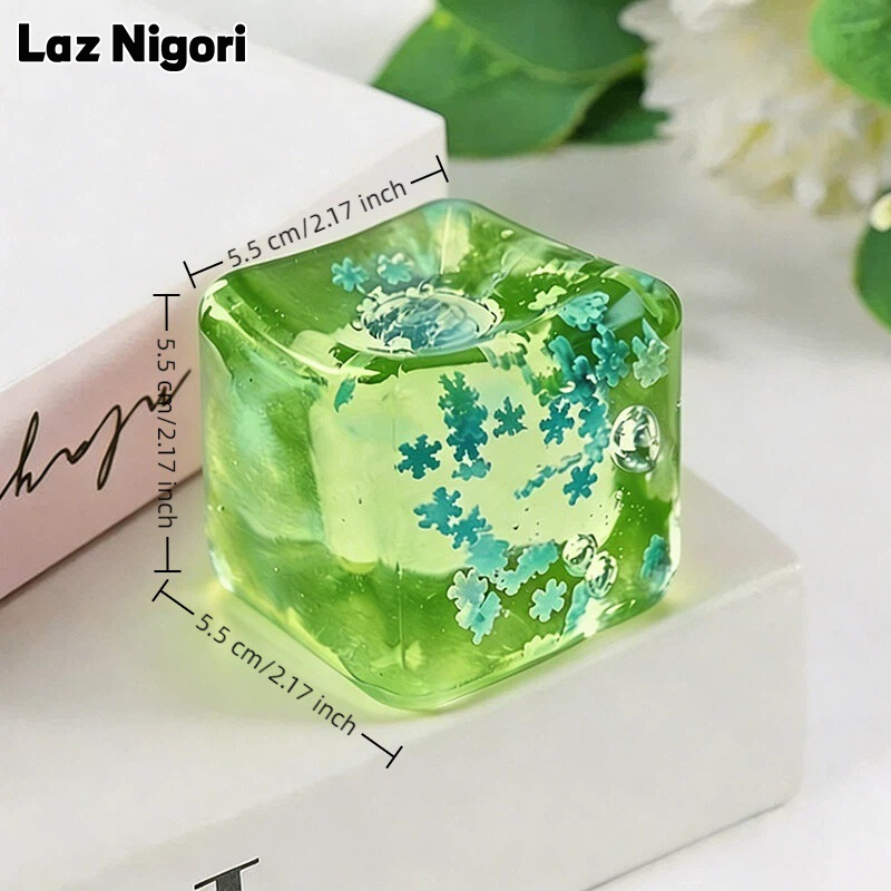 Laz Nigori Transparent Ice Cube Stress Relief Toy with Snowflake Design - Soft Squishy for Relaxation and Fun ราคา 56 บาท*ส่งฟรี