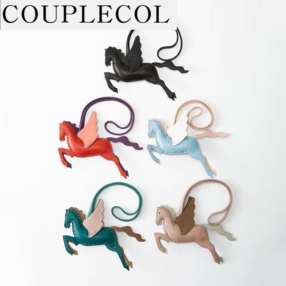 COUPLECOL Da thật Móc khóa hình ngựa Thời trang Có dây buộc dây chuyền Túi Pegasus Chất lượng cao Cao cấp Đồ trang trí treo xe Dành cho Nữ Giá 697,000 Đồng*Miễn phí vận chuyển