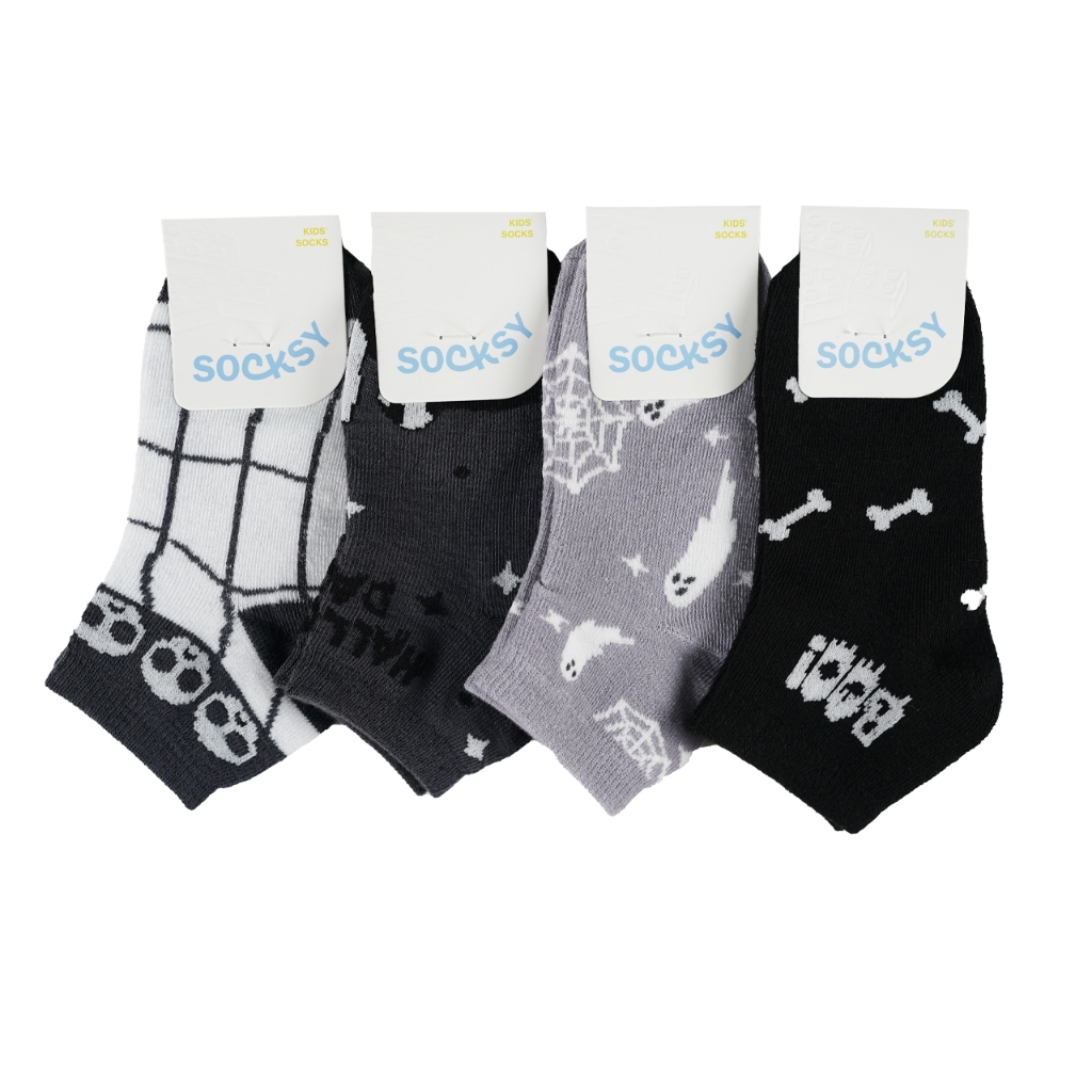 Socksy Children's Socks, Assorted Dark Colors, Model Sd-0157(3-5) and (4-6) (Great Value Pack of 12 Pairs) ราคา 250 บาท*ส่งฟรี