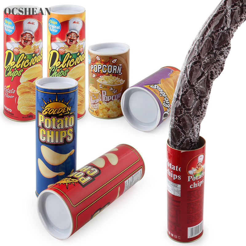 OCSHEAN Surprise Chip Can with Jumping Snake Toy - Funny Prank Gift for April Fools' Day ราคา 72 บาท*ส่งฟรี