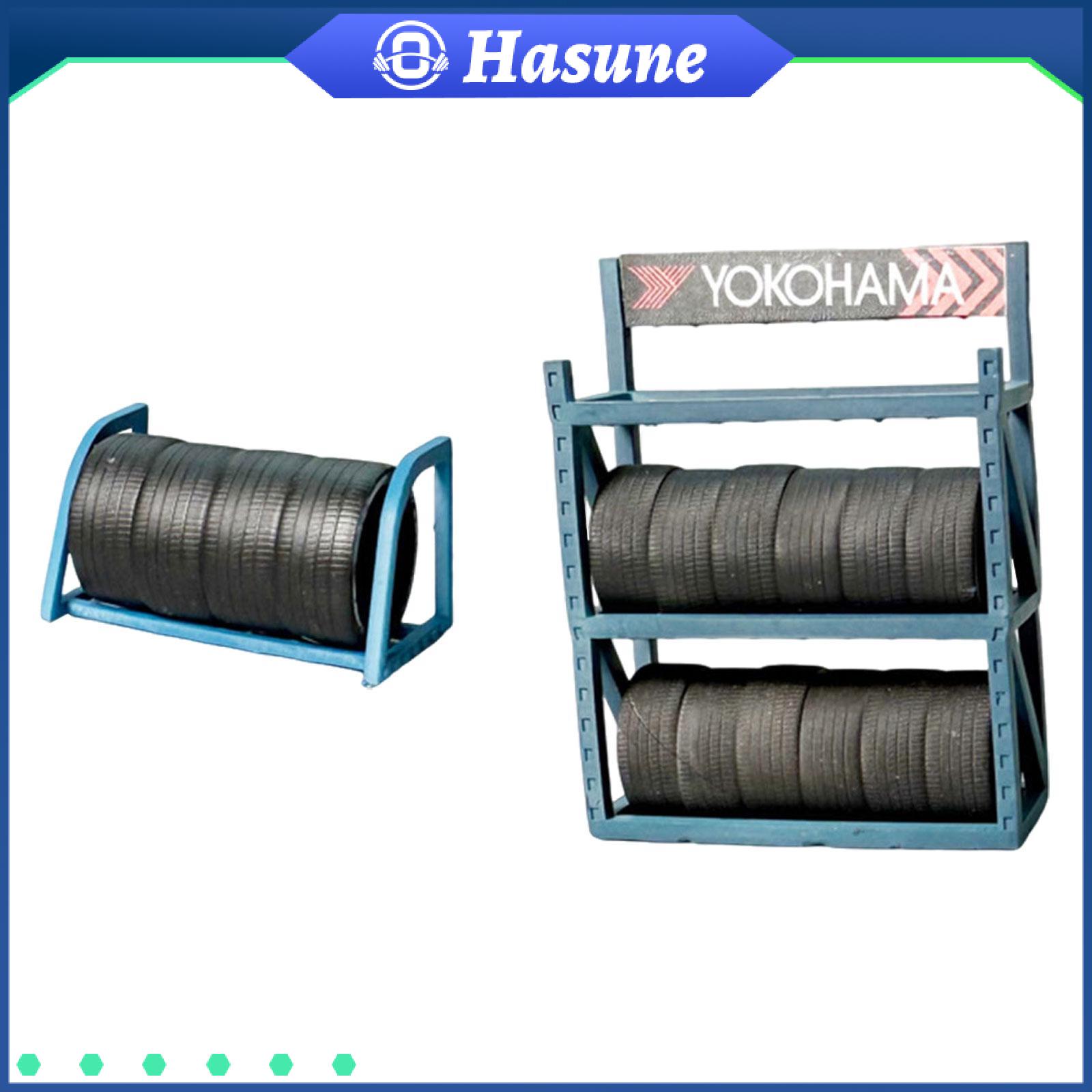 Hasune Thu Nhỏ Lốp Xe Hơi Giá Mô Hình Thực Tế Nhựa Hội Thảo Thiết Lập Cho Thu Nhỏ Xe Ô Tô 1 24 Micro Nhà Để Xe Hiển Thị
