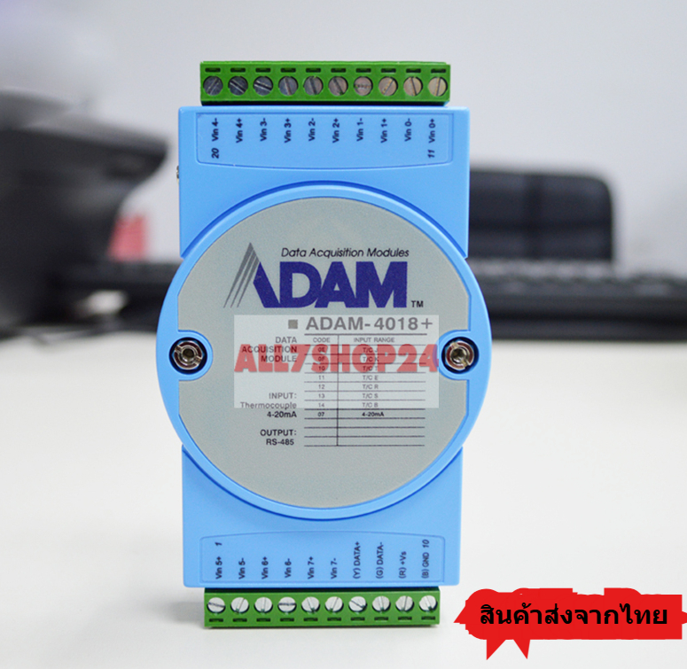 Adam-4018+ 8-Channel Thermocouple Input Module Adam-4018+ Advantech Adam Module, Intelligent Transportation, Iot, Automation, Energy, Adam-4018 Adam Ethernet, Adam Control Switch Controller, Remote Io, Intelligent Transportation System Peripherals ราคา 12,990 บาท*ส่งฟรี