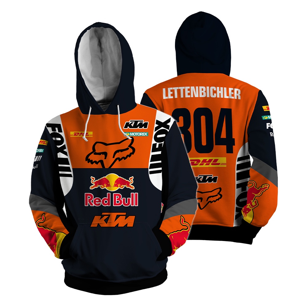 Áo Khoác Hoodie In Họa Tiết 3D Thời Trang Cho Nam RedBull Mercedes KTM Fox2022