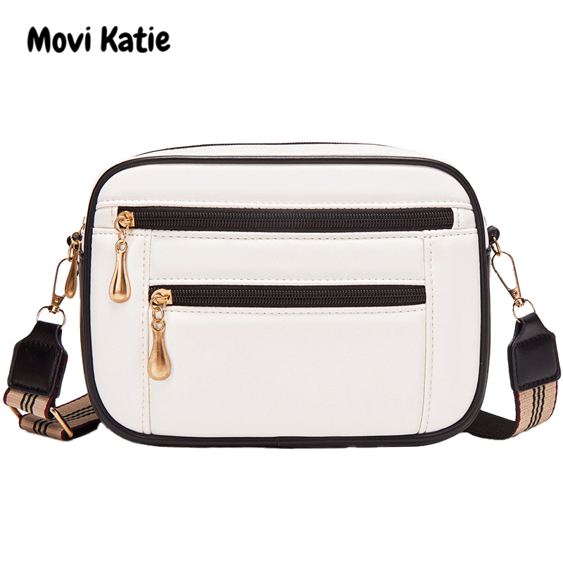 Movi Katie Túi nữ thời trang dễ phối dây đeo vai kẻ sọc thiết kế nhiều túi cho túi đeo chéo PU Nữ