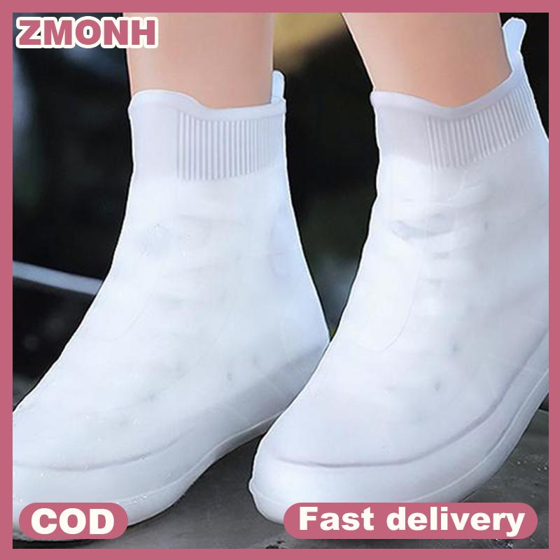 ZMONH ที่คลุมรองเท้ากันน้ำกันลื่นซิลิโคนกันฝนใช้ซ้ำได้สำหรับผู้หญิงผู้ชายรองเท้าสำหรับสวมใส่กลางแจ้ง - ยี่ห้อ ZMONH ราคา 129 บาท*ส่งฟรี