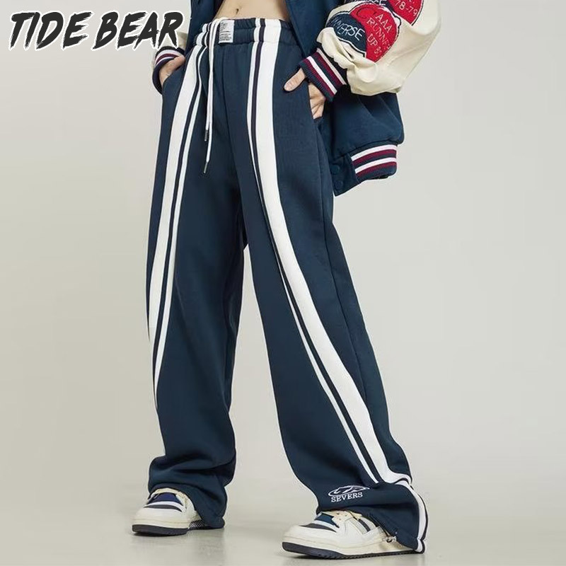 TIDE BEAR Quần bó sát thiết kế quần bó sát nam SọC ỐNg RộNg