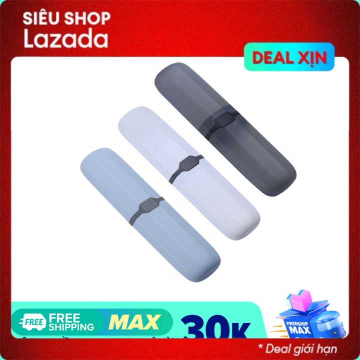 Hộp đựng bàn chải đánh răng, kem đánh răng du lịch, công tác - màu ngẫu nhiên