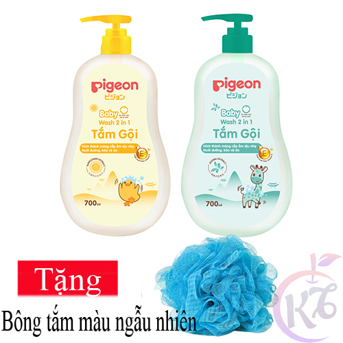 Combo 2 chai Sữa tắm gội Pigeon Jojoba 700ml + Pigeon hoa hướng dương