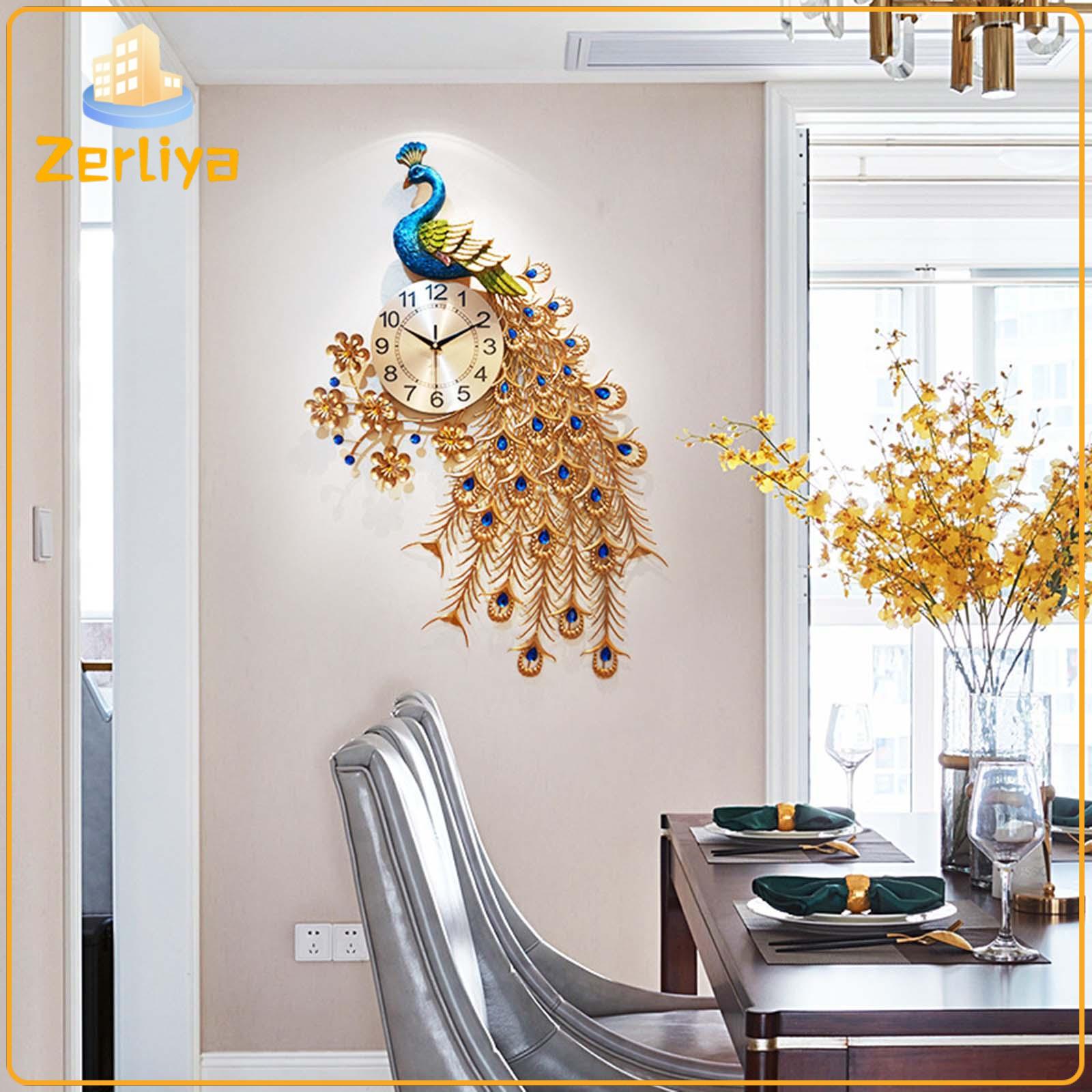 petsola Peacock Wall Clock, Decorative Clocks, Wall Hanging Clocks, Creative Decoration, ราคา 2,259 บาท*ส่งฟรี