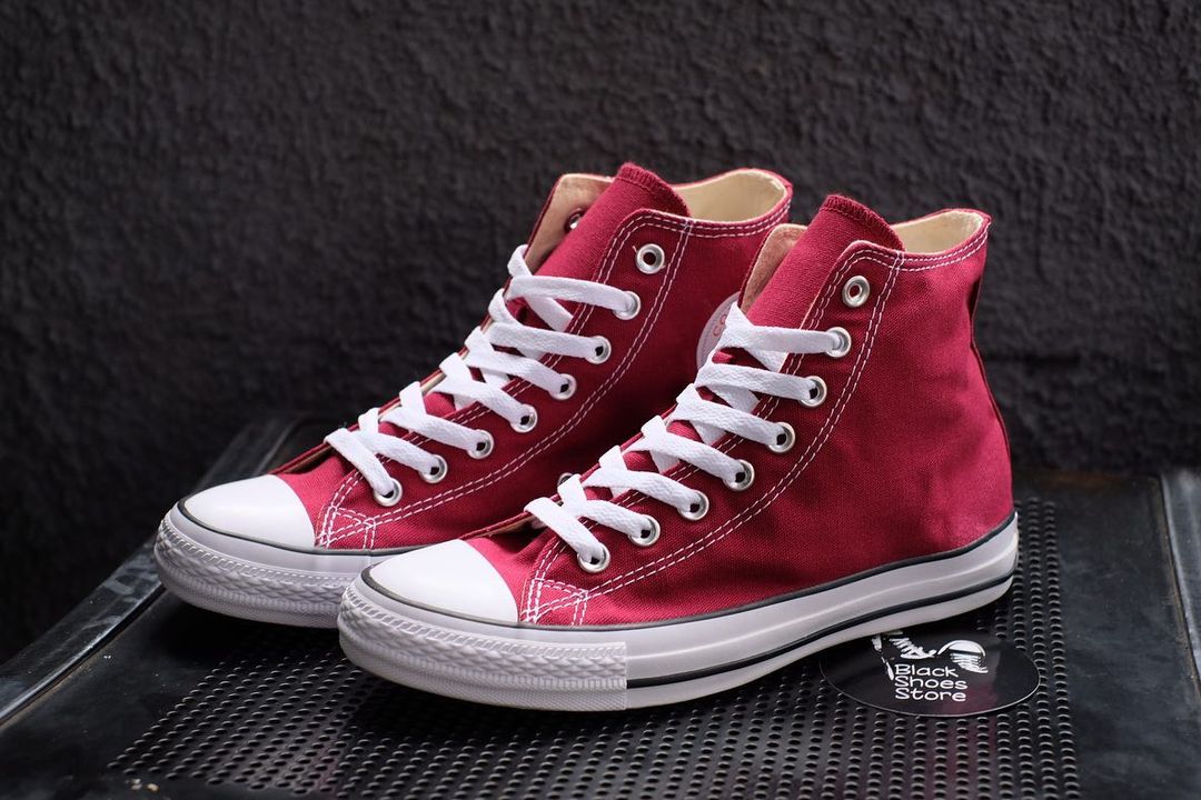 high cut converse red