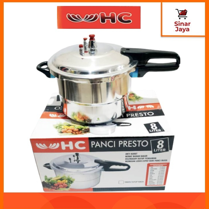 HC Panci Presto Pelunak 4, 8, 12 Liter Harga 187,329 rupiah*Gratis Ongkir