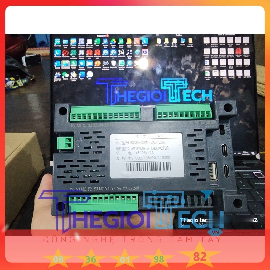 HMI tích hợp Bo mạch PLC Mitsu FX3U 4.3 inch Kinseal AMZ - AMT4.3inch FX3U-20MR