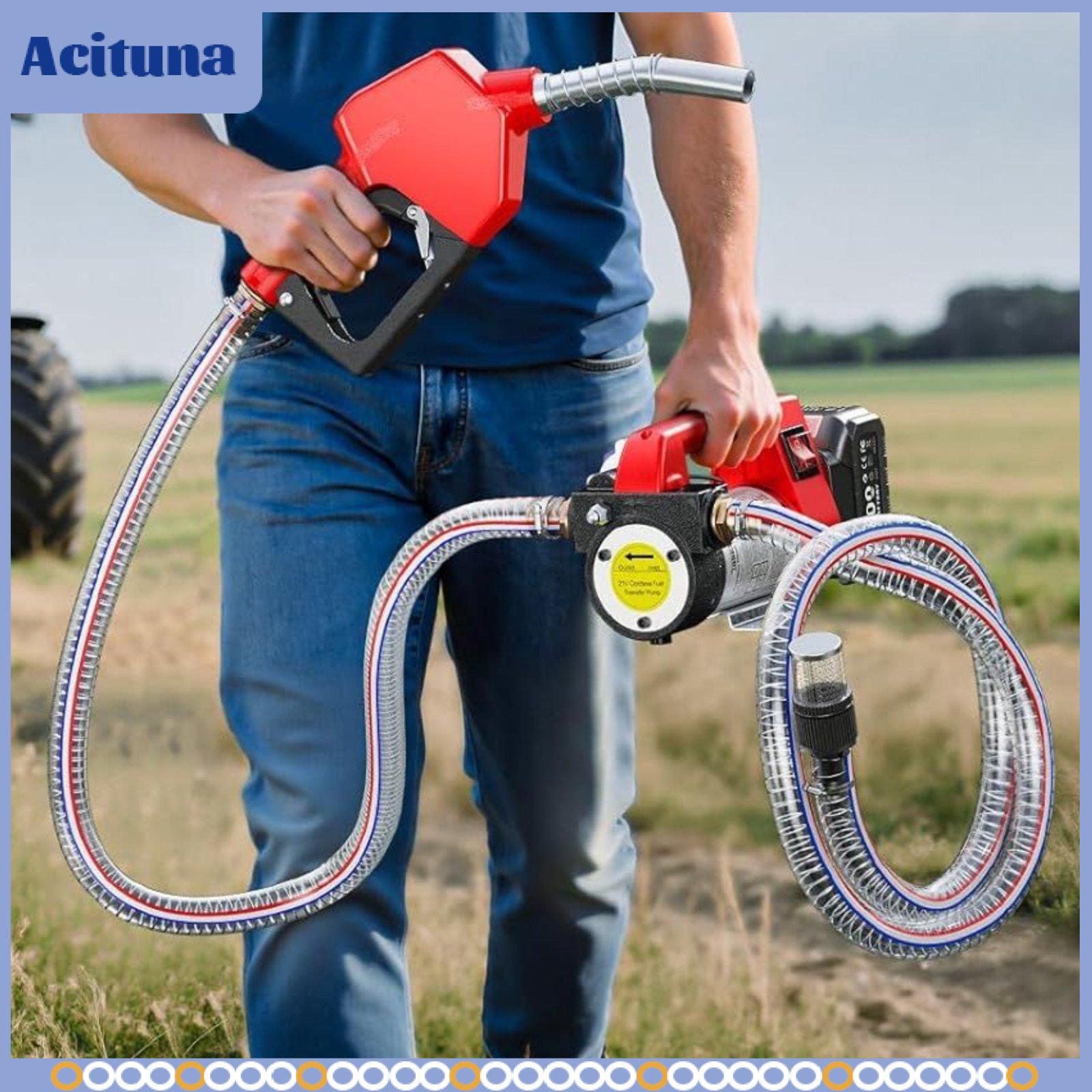 Acituna Oil Transfer Pump Accessories Parts Easy Use Auto Shut Off Nozzle Electric Pump with Long Hose for Generators Mowers RV ราคา 9,330 บาท*ส่งฟรี