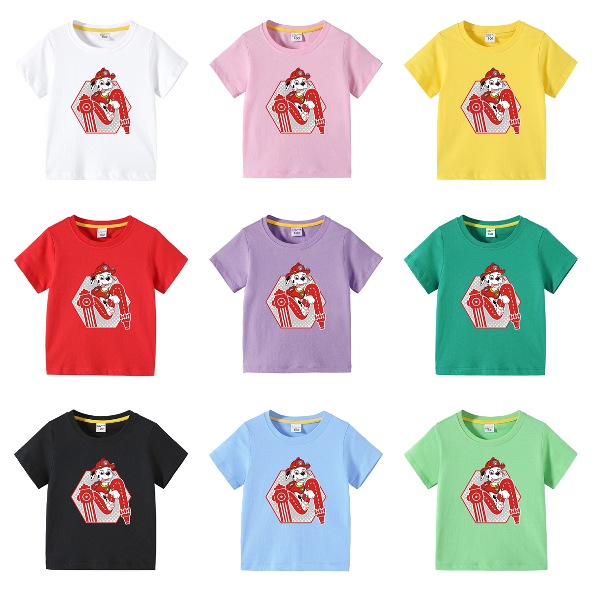 AISAMEFE 2024 Paw Patrol Fashion Cartoon Children's Cotton T-shirt Boys and Girls Korean casual wear 3-8Y ราคา 148 บาท*ส่งฟรี