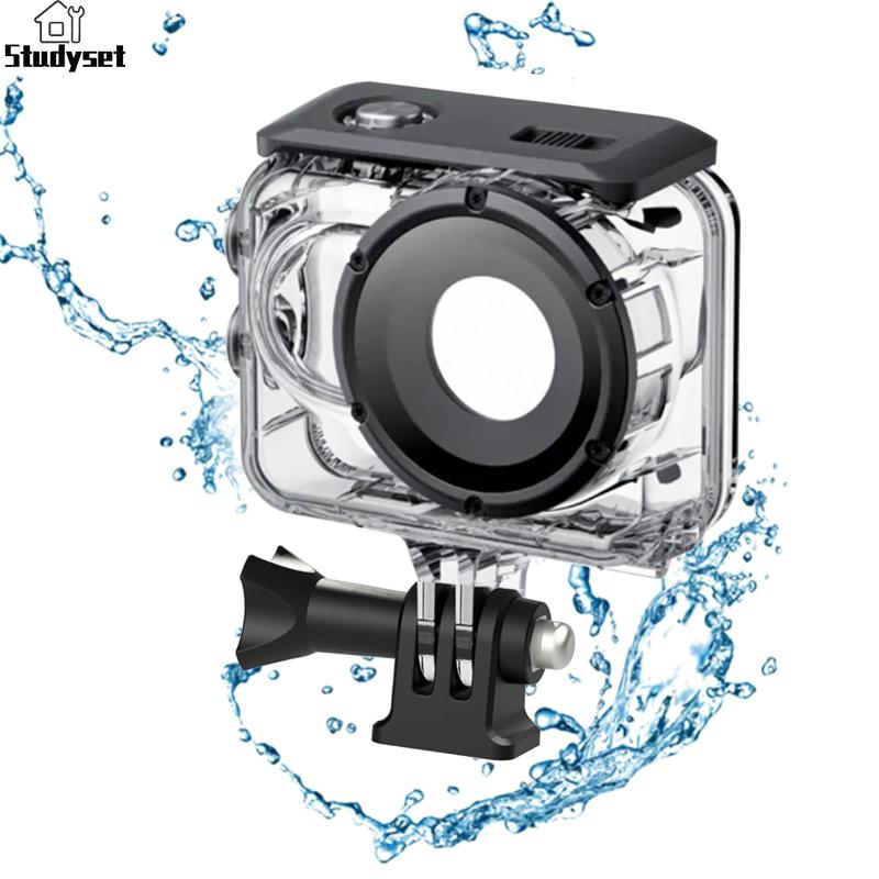 Studyset IN stock Waterproof Housing Case 60M / 196.8 FT Underwater Photography Housings Camera Case Outside Underwater Sport Accessories Compatible for Insta 360 Go 3 Camera