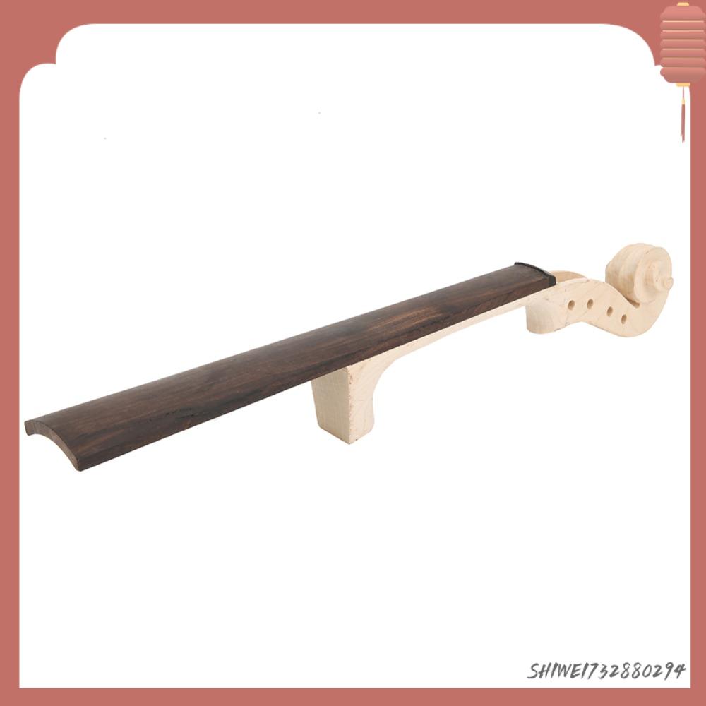 SHIWEI732880294 Cây phong Cổ đàn violin ​ Phụ kiện nhạc cụ ​ Bàn phím ngón tay ​ ​ Thay thế phụ tùng đàn violin Bền bỉ ​ Màu gỗ  đen ​ ​ Đầu cổ violin ​ Dành cho violin 4/4