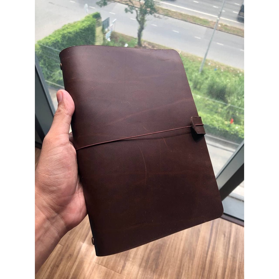 Sổ tay a5 bìa da thật - a5m01