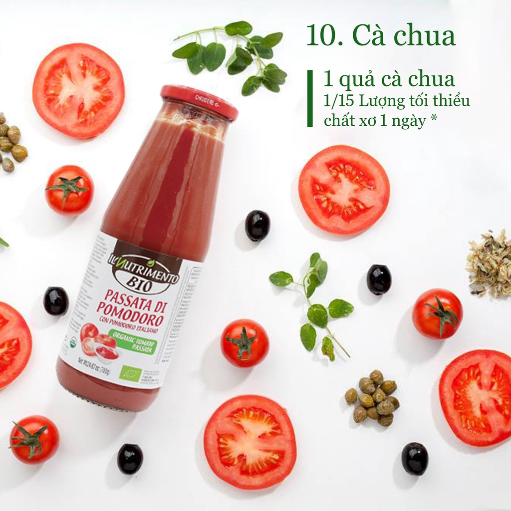 Sốt cà chua ý hữu cơ il nutrimento 700g
