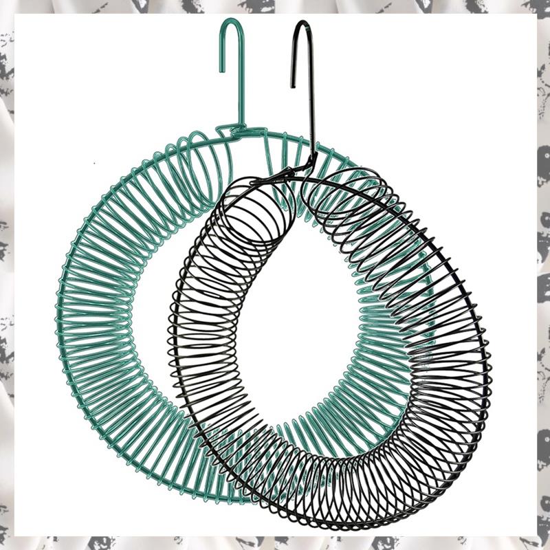 Hanging Bird Feeder, Metal PeanutWreath Feeder 16" L X 12" W X 2 ? " H for Squirrels and for Feeding Birds